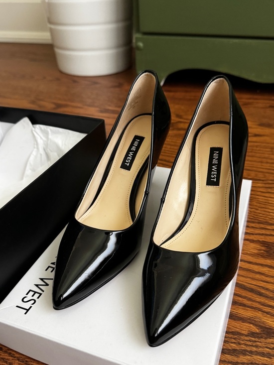 Nine West Shoes - Nine West Black Patent Pointed Heels Pumps